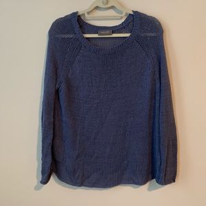 blue knit sweater
